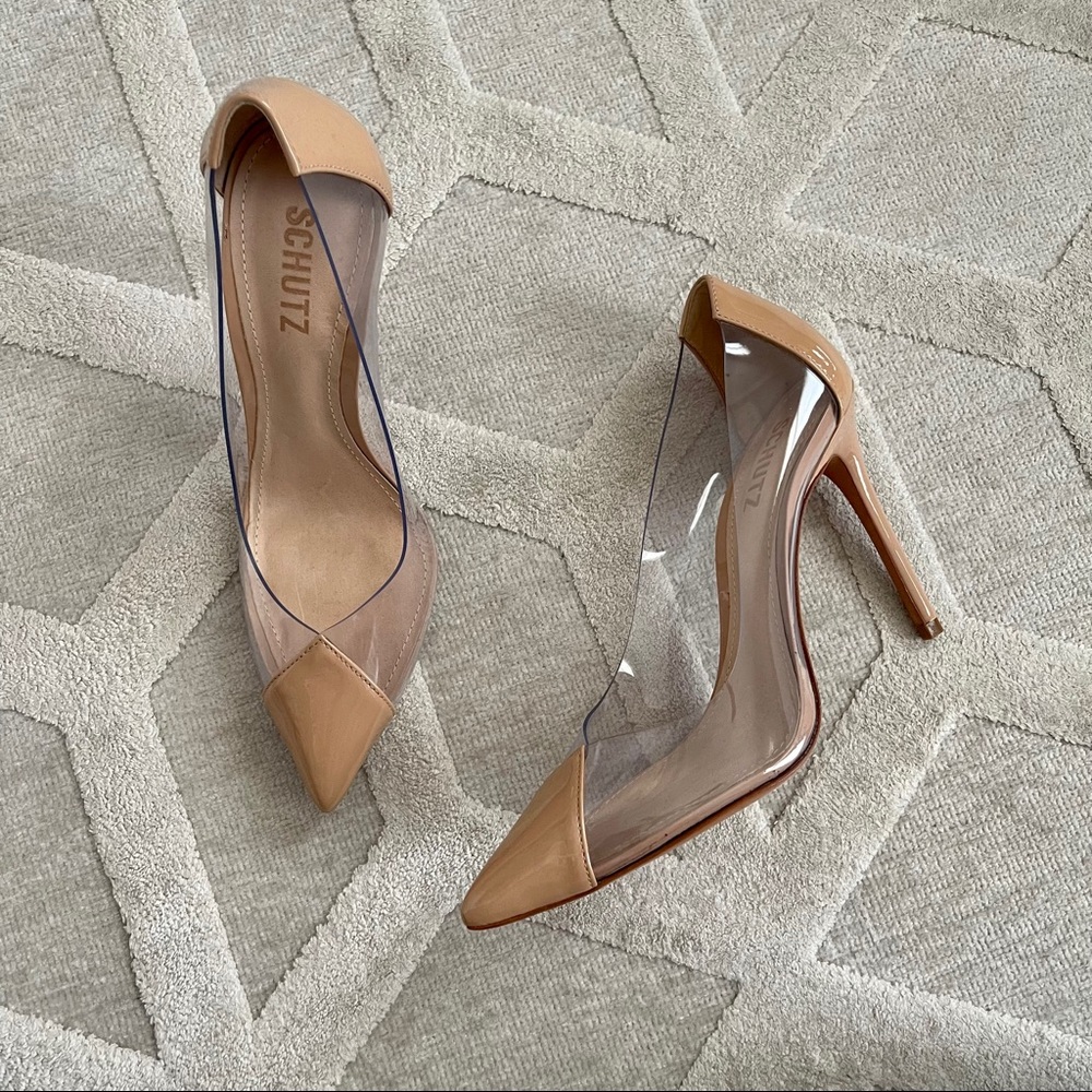 Clear Schutz heels